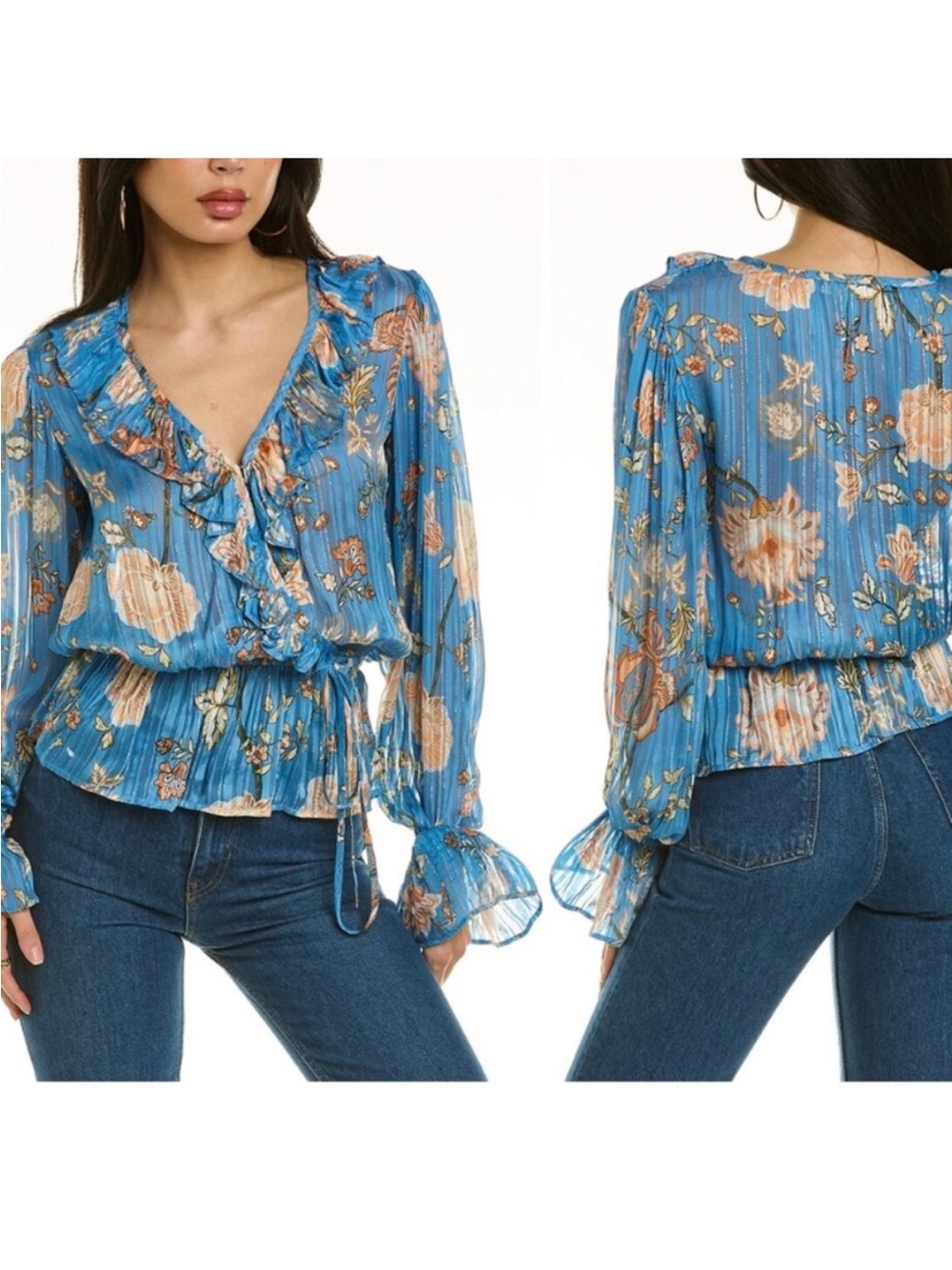 Ramy Brook xs top shirt blue
